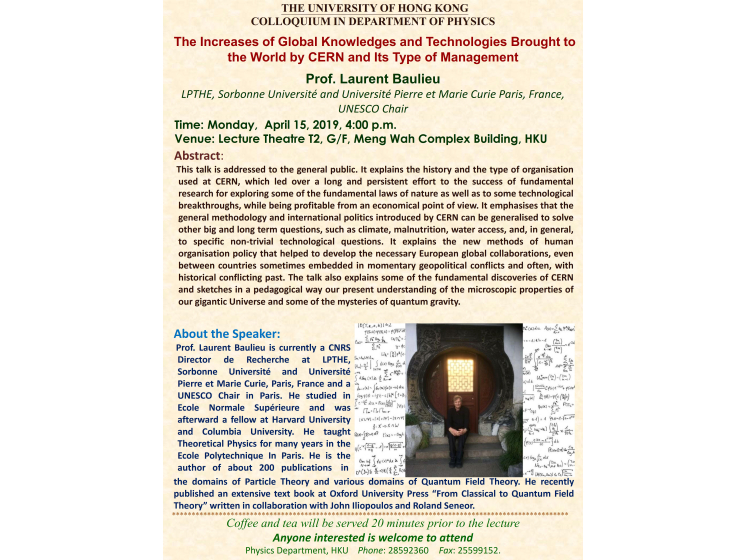 The Increases of Global Knowledges and Technologies Brought to the World by CERN and Its Type of Management
