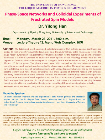 COLLOQUIUM SERIES IN PHYSICS DEPARTMENT